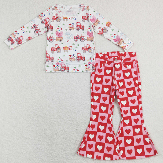 Valentine's Day Baby Girls Clothes Jeans Bell Pants Sets GLP1157