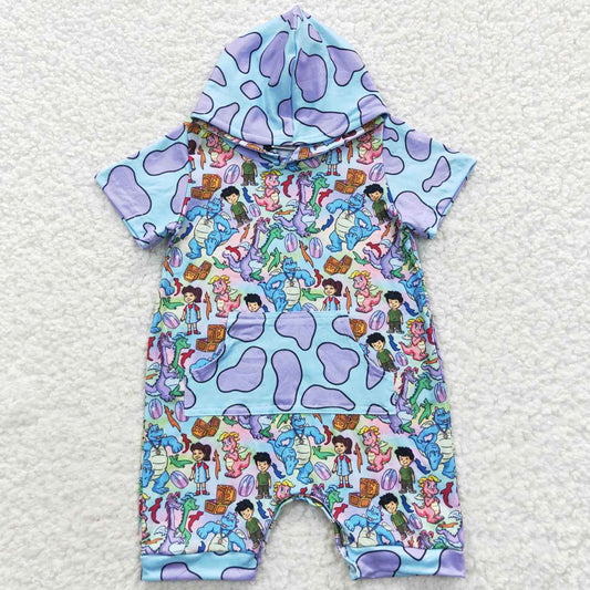 Cute Baby Kids Rompers Short Sleeve Hoodies Jumpsuit SR0405