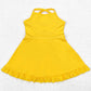 Baby Girls Swimsuits Yellow Knee Length Active Wear Athletic Dresses S0455