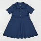 Baby Girls Athletic Dress Navy Short Sleeves Button Yoga Knee Length Dresses GSD2487 6.17