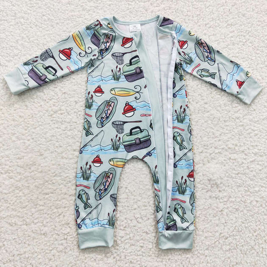 Cute Kids Baby Romper Fish Print Jumpsuit LR0321