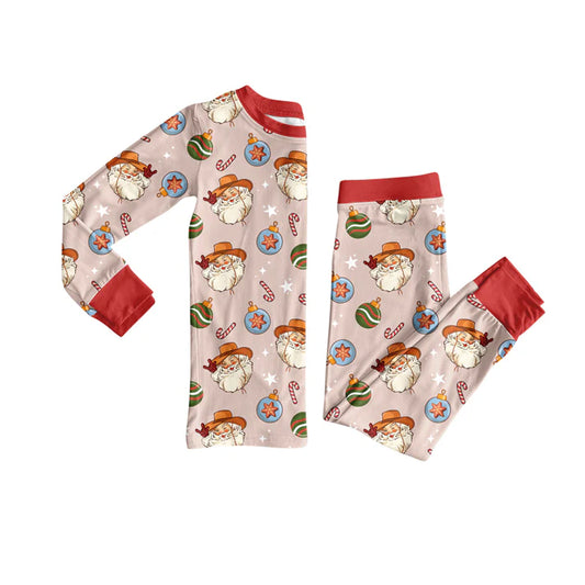 Preorder(moq 5) Baby Boys Western Santa Disco Cowboys Top Pants Lounge Wear Pajamas Sets 8.8