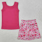 Baby Girls Clothes Pink Vest Flowers Skirt Clothes Sets GSD1599