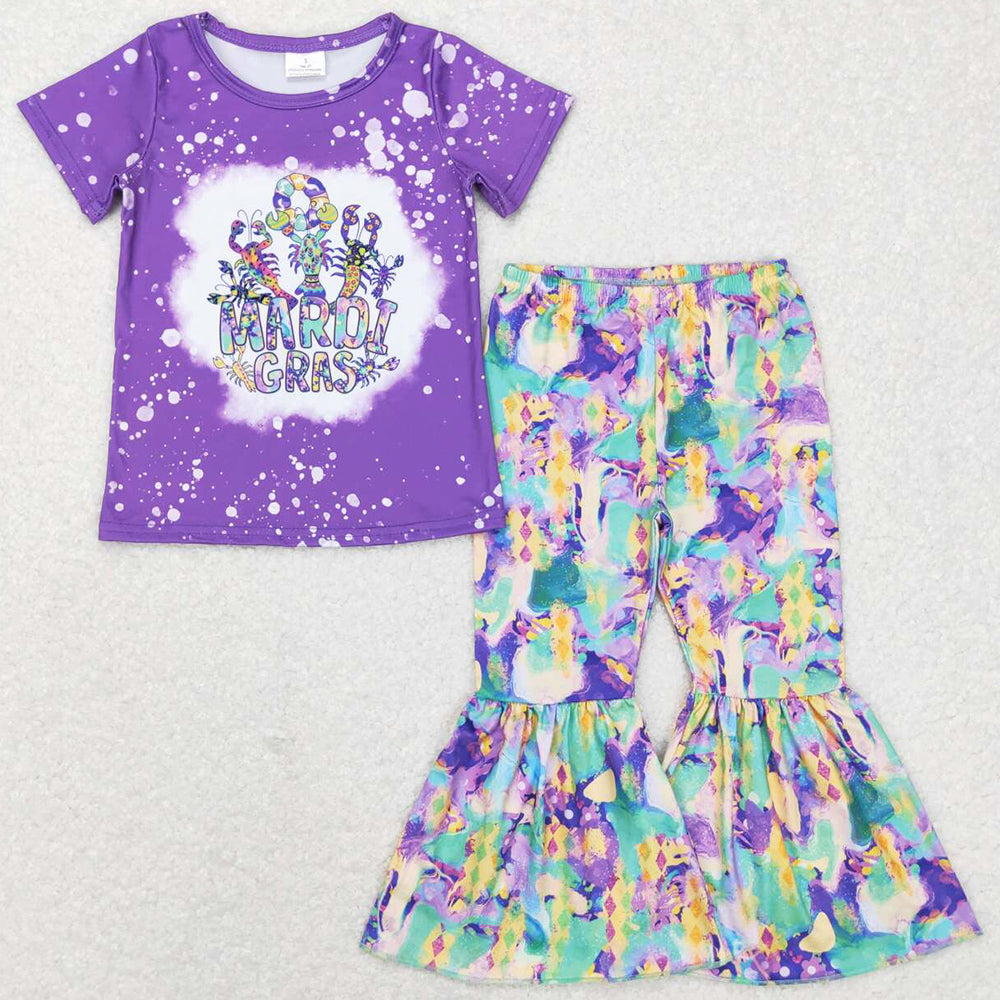 Boutique Baby Girl Clothes Mardi Gras Girls Outfits Lobster Crawfish Kids Set