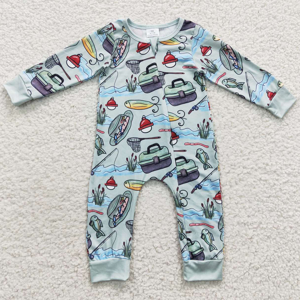 Cute Kids Baby Romper Fish Print Jumpsuit LR0321