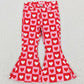 Love Heart Baby Girls Jeans Pants Valentines Denim Bell Pants P0324