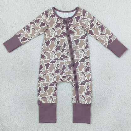 Baby Boys Rompers Southern Khaki Camo Two Way Zip Convertible Rompers LR2948