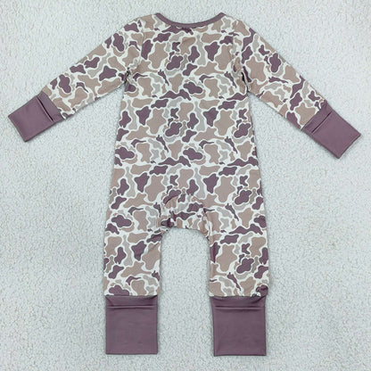 Baby Boys Rompers Southern Khaki Camo Two Way Zip Convertible Rompers LR2948