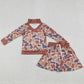 Baby Girls Clothes Southern Khaki Camo Long Sleeve Top Skirts Shorts Clothes Sets GLD1476 12.20