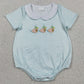 Baby Girls Rompers Embroidery Ducks Sleeveless Stripe Hunting Ruffle Rompers SR4082 SR4081