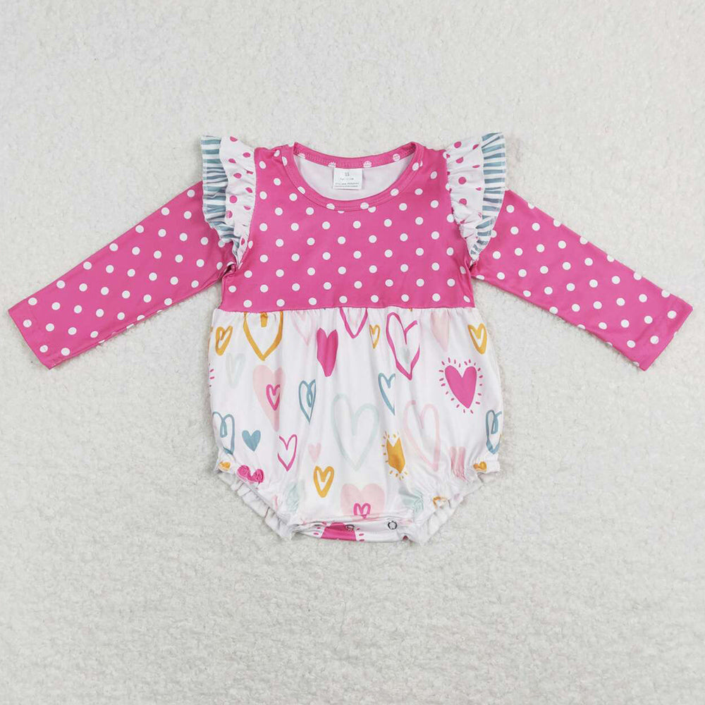 Love Heart Valentines Baby Girls Rompers LR0872