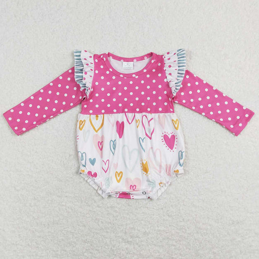 Love Heart Valentines Baby Girls Rompers LR0872