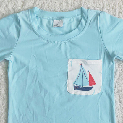 Boutique Boy Clothing Summer Outfits Cute Toddler Boys Clothes Sets A7-11