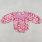 Baby Girls Rompers Embroidery Daddy's Valentine Long Sleeve Bows Ruffle Rompers LR2842 12.31