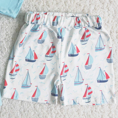Boutique Boy Clothing Summer Outfits Cute Toddler Boys Clothes Sets A7-11