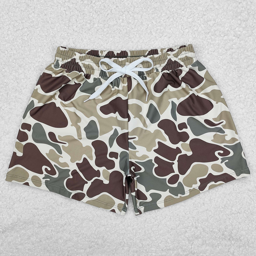 Baby Boys Swim Trunks Swimwear Green Camouflage Trunks Bottoms Swimsuits S0475