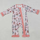 Baby Infant Girls Rompers Christmas Howdy Western Zip Rompers LR1675