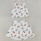 Baby Girls Clothes Summer White Peach Top Skirts Active Wear Clothes Sets GSD2738 7.7
