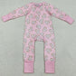 Baby Girls Rompers Donuts Hearts Valentines Two Way Zip Convertible Rompers LR2960 12.31