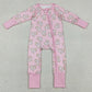 Baby Girls Rompers Donuts Hearts Valentines Two Way Zip Convertible Rompers LR2960 12.31