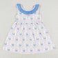 Baby Girls Dress Pink Flowers Bunches Knee Length Dresses GSD0909