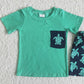 Summer Boy Boutique Clothes Kids Outfits Turtle Cute Baby Boys Clothes Sets C9-4