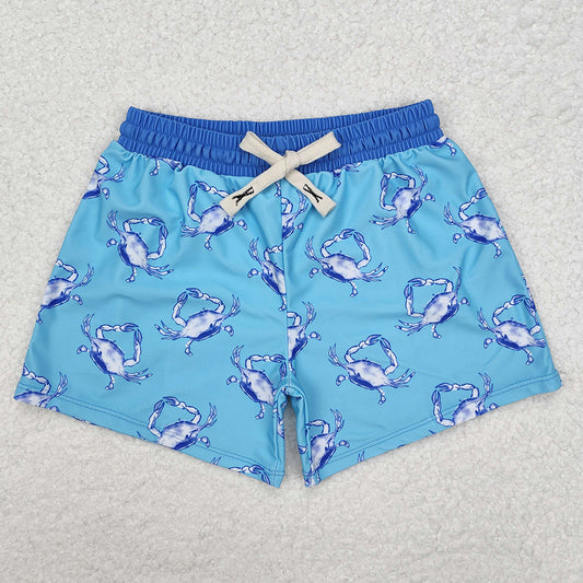 Baby Boys Swim Trunks Summer Blue Crab Swimsuits Swimwear S0169