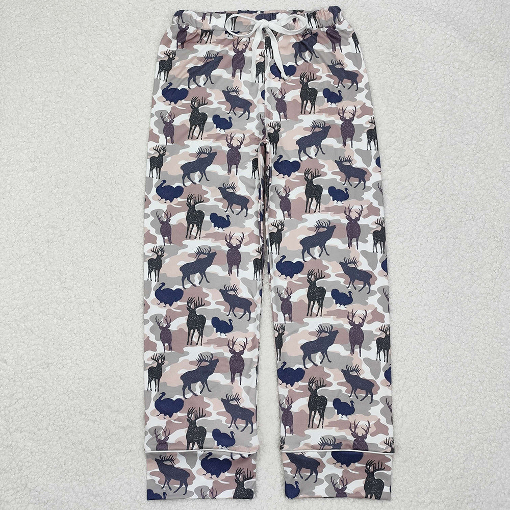 Adult Women Pants Deers Hunting Camo Bottom Pants Pajamas P0563