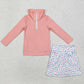 Baby Girls Clothes Pink Pullover Active Wear Top Shorts Skirts Clothes Sets GLD0984