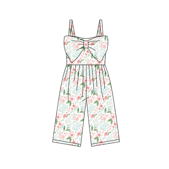 Preorder (moq 5)Baby Girls Colorful Flowers Pants Jumpsuits 11.28