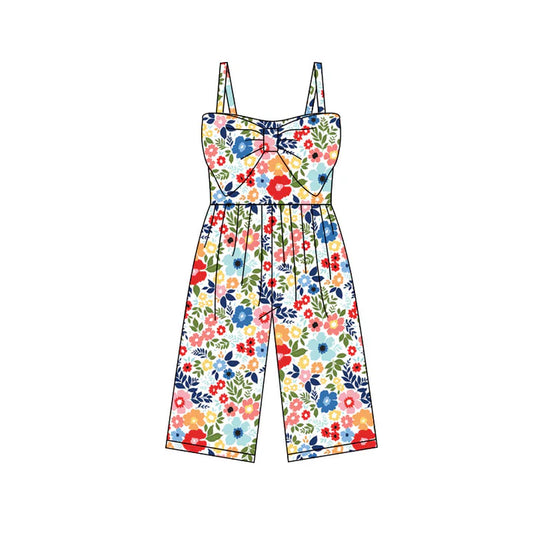 Preorder (moq 5)Baby Girls Colorful Flowers Pants Jumpsuits 11.28
