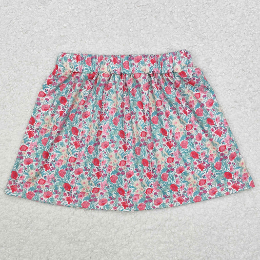 Baby Girls Skirt Fall Pink Blue Small Flowers Skirt Bottoms GLK0032