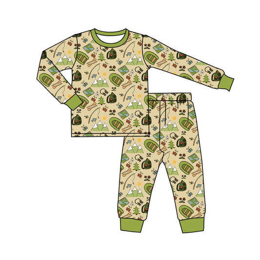 Preorder(moq 5) Baby Boys Camping Hunting Top Pants Pajamas Sets 10.21