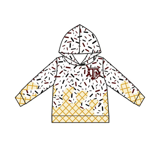 Preorder(moq 5) A T M ice cream sprinkle toddler kids team hoodie 8.19
