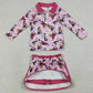 Baby Girls Clothes Pink Demon Hunter Zipper Pullovers Skirt Shorts Yoga Active Clothes Sets GLD1500 1.5