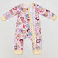 Baby Infant Girls Rompers Cartoon Long Sleeve Zip Bamboo Rompers LR0968