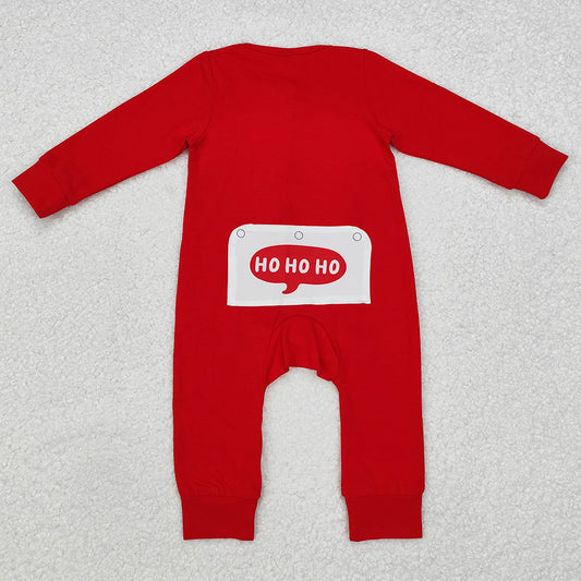 Baby Boys Rompers Christmas Santa Claus Red Zip Rompers LR2052