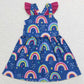 Baby Girls Dress Rainbow Flutter Sleeve Knee Length Dresses GSD1085