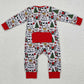 Baby Infant Boys Rompers Christmas Cows Zip Rompers LR1075