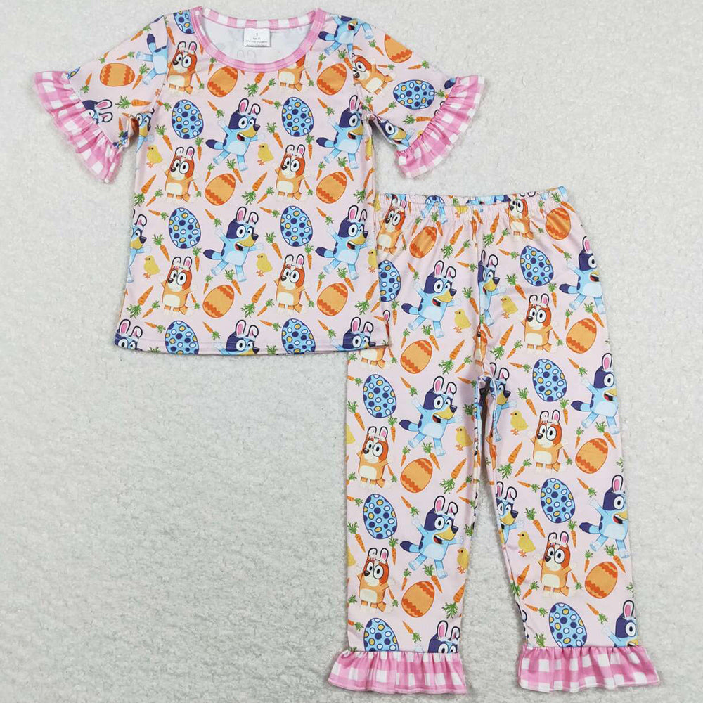 Baby Girls Pajamas Easter Eggs Tops Pants Kids Sibling Pajamas Boys Sets GSPO1253