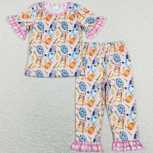 Baby Girls Pajamas Easter Eggs Tops Pants Kids Sibling Pajamas Boys Sets GSPO1253