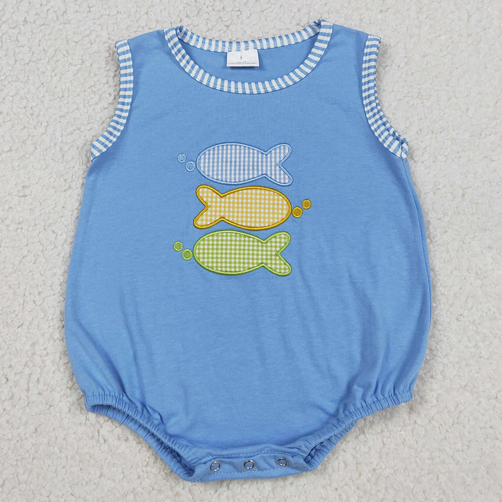 Boys short sleeve rompers