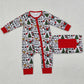 Baby Infant Boys Rompers Christmas Cows Zip Rompers LR1075