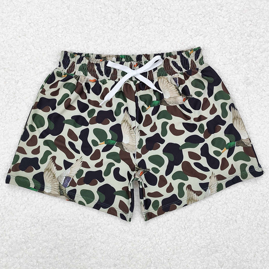 Baby Boys Swim Trunks Green Duck Camouflage Trunks Bottoms Swimsuits S0469