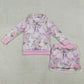 Baby Girls Clothes Flowers Zipper Collar Top Ruffle Skirt Shorts Clothes Sets GLD1572