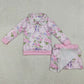 Baby Girls Clothes Flowers Zipper Collar Top Ruffle Skirt Shorts Clothes Sets GLD1572
