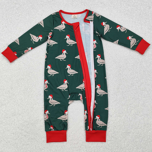 Baby Infant Boys Rompers Christmas Ducks Zip Bamboo Rompers LR1861