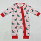 Baby Infant Girls Rompers Christmas Ducks Zip Bamboo Rompers LR1862