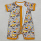 Baby Boys Rompers Short Sleeve Digger Excavators Summer Zip Rompers SR0844