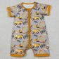 Baby Boys Rompers Short Sleeve Digger Excavators Summer Zip Rompers SR0844